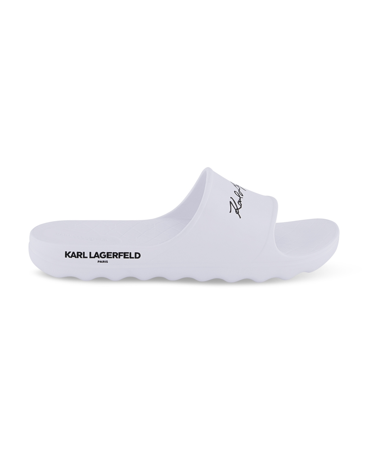 Karl Lagerfeld Men's Signature Logo Print Slides