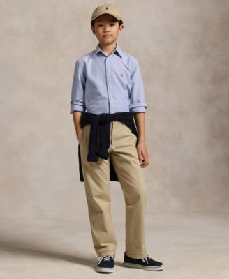 8-20 Boys' Embroidered Pony Logo Cotton Oxford Shirt