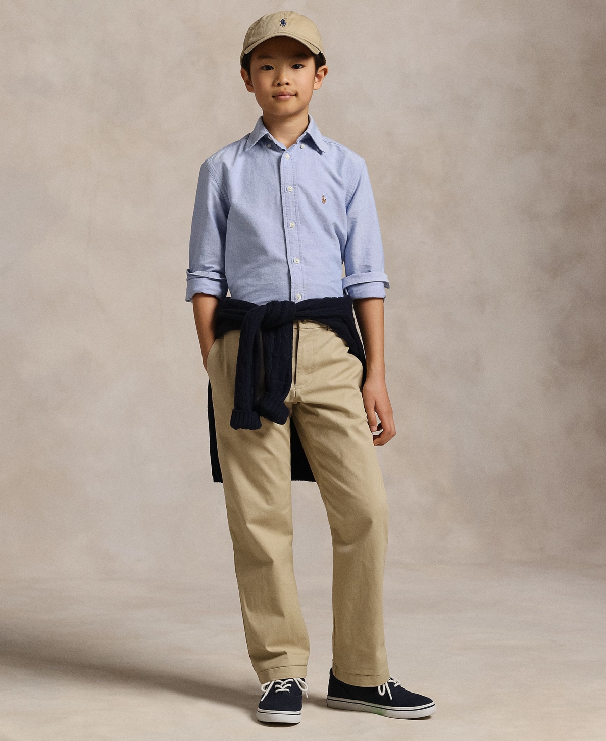 Polo Ralph Lauren Big Boys Embroidered Pony Logo Cotton Oxford Shirt