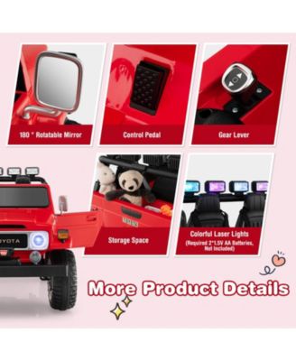 12V 2-Seat Licensed Kids Ride On Toyota FJ40 Car with 2.4G Remote Control