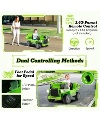 Kids Ride on Dump Truck 12V Ride on Car with Electric Dump Bed