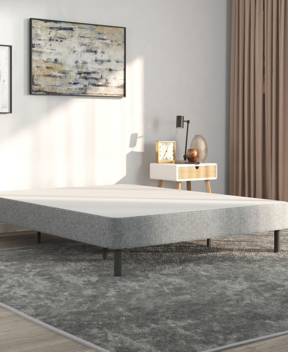 Emerge Foldable Mattress Foundation with Attachable Legs - California King