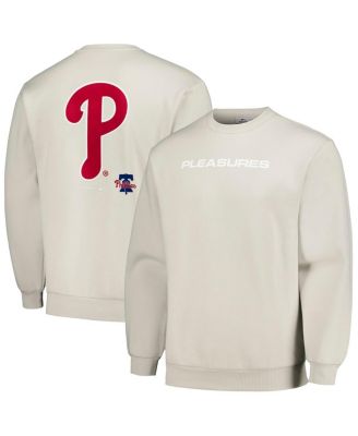 PLEASURES - Men's Gray Philadelphia Phillies Ballpark Pullover Sweatshirt