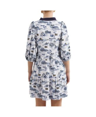 Женское бело-голубое платье Tory из коллекции Michigan Wolverines от Smith & Quinn от Tory Collection