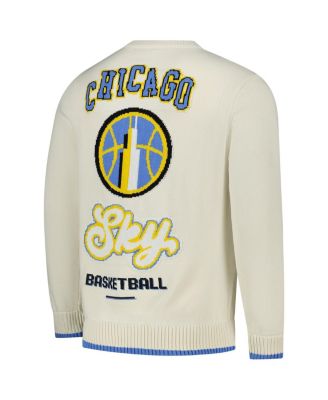 the Wild Collective Mens and Womens Cream Chicago Sky Jacquard Pullover Sweater 22790₽