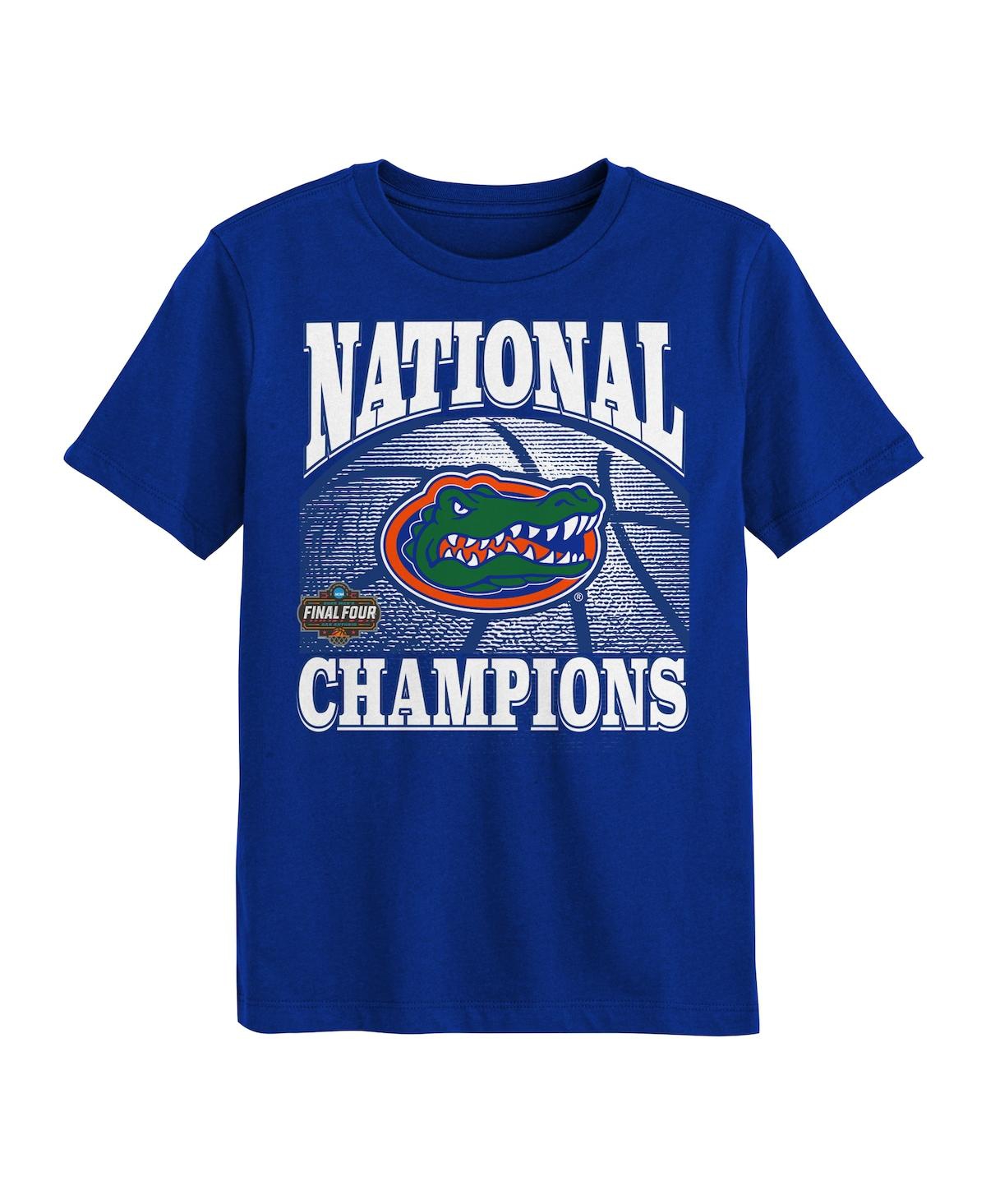 Outerstuff Preschool Royal Florida Gators 2025 Ncaa Men's Basketball National Champions Bracket T-shirt