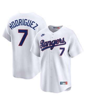Nike - Men's Ivan Rodriguez White Texas Rangers Throwback Cooperstown Collection Limited Jersey