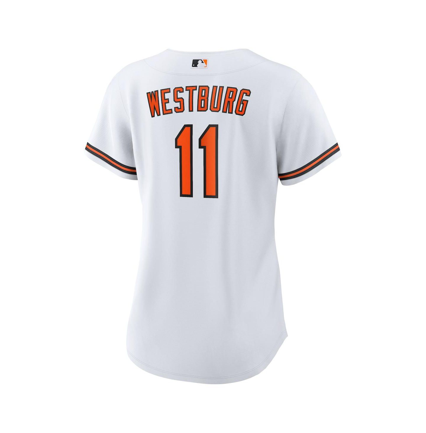 Женский топ Nike Jordan Westburg White Baltimore Orioles Home Replica Jersey — фото 2