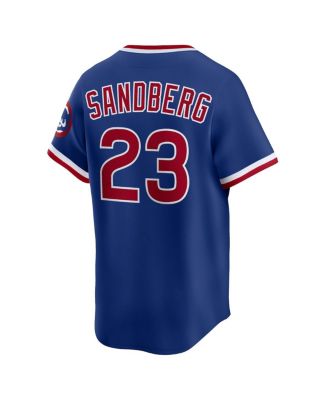 Мужская футболка Nike Ryne Sandberg Royal Chicago Cubs из лимитированной коллекции Cooperstown Throwback