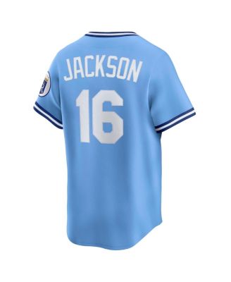 Мужская футболка Nike Bo Jackson светло-голубого цвета из коллекции Kansas City Royals Throwback Cooperstown Collection Limited