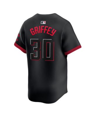 Мужская футболка Nike Ken Griffey Jr. Black Cincinnati Reds City Connect для игроков с ограниченной ответственностью, вышедших на пенсию