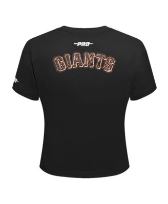 Женская укороченная футболка Pro Standard черного цвета San Francisco Giants Game Day Classics Baby Doll Cropped