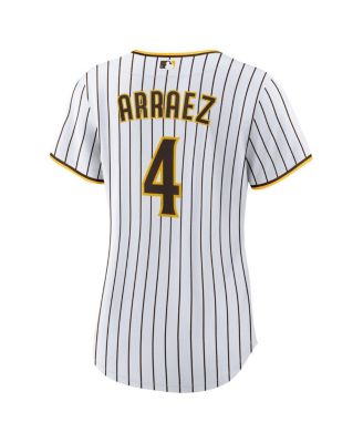 Женская футболка Nike Luis Arraez белого цвета San Diego Padres Home Replica.