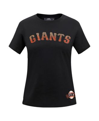 Women's Black San Francisco Giants Rhinestone Slim Fit T-Shirt