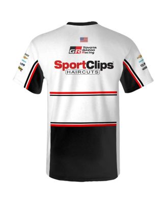 Коллекция Joe Gibbs Racing Team Collection Мужская белая футболка Denny Hamlin Sport Clips в спортивном стиле