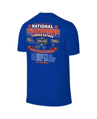 Оригинальная ретро-футболка бренда Big Boys and Girls Royal Florida Gators 2025 NCAA для мужчин, национальных чемпионов по баскетболу