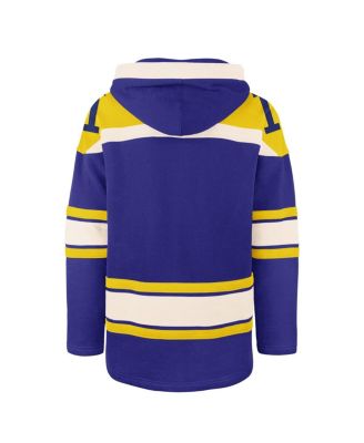 Men's Royal Milwaukee Brewers Superior Lacer Pullover Hoodie