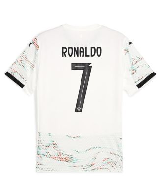 Мужская майка Puma с изображением Криштиану Роналду, белая копия майки сборной Португалии на выезде 2025 года