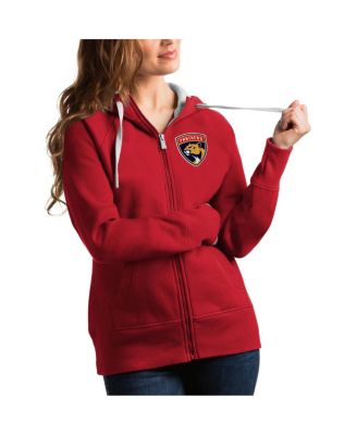 Antigua - Women's Red Florida Panthers Team Victory Full-Zip Hoodie