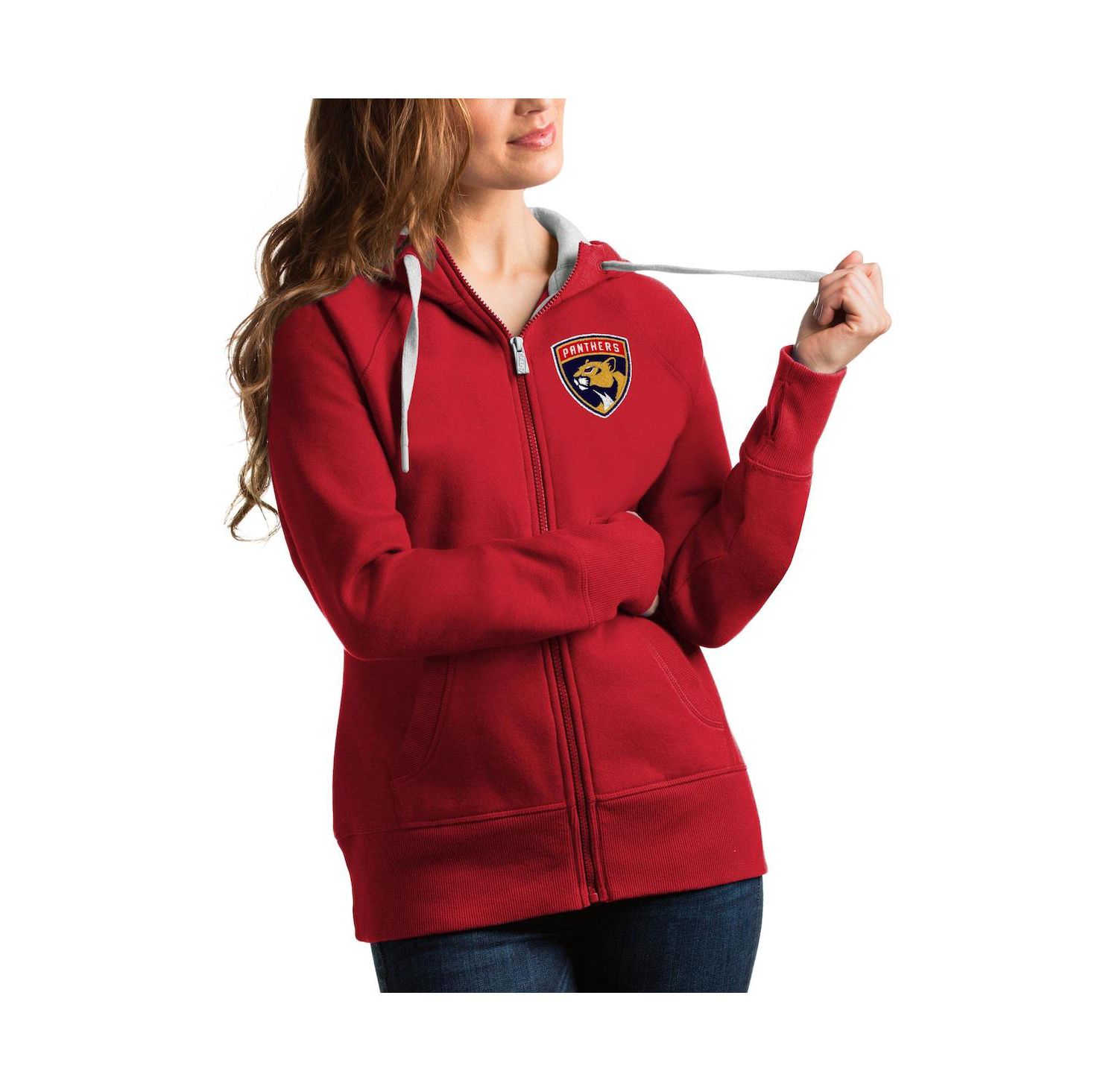 Women's Red Florida Panthers Team Victory Full-Zip Hoodie
