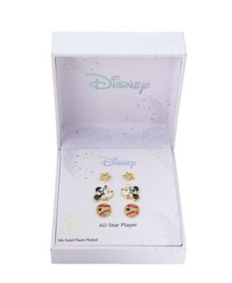 Набор бейсбольных сережек с кубическим цирконием Disney Mickey Mouse