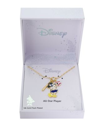 Ожерелье с бейсбольным шармом из кристаллов Диснеевской Минни Маус