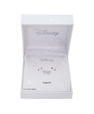 Cubic Zirconia Mickey Mouse Baseball Charm Necklace