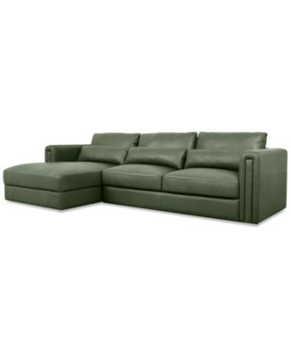 Touville 2-Pc. Leather Sectional with Chaise, Exclusively at Macy's
