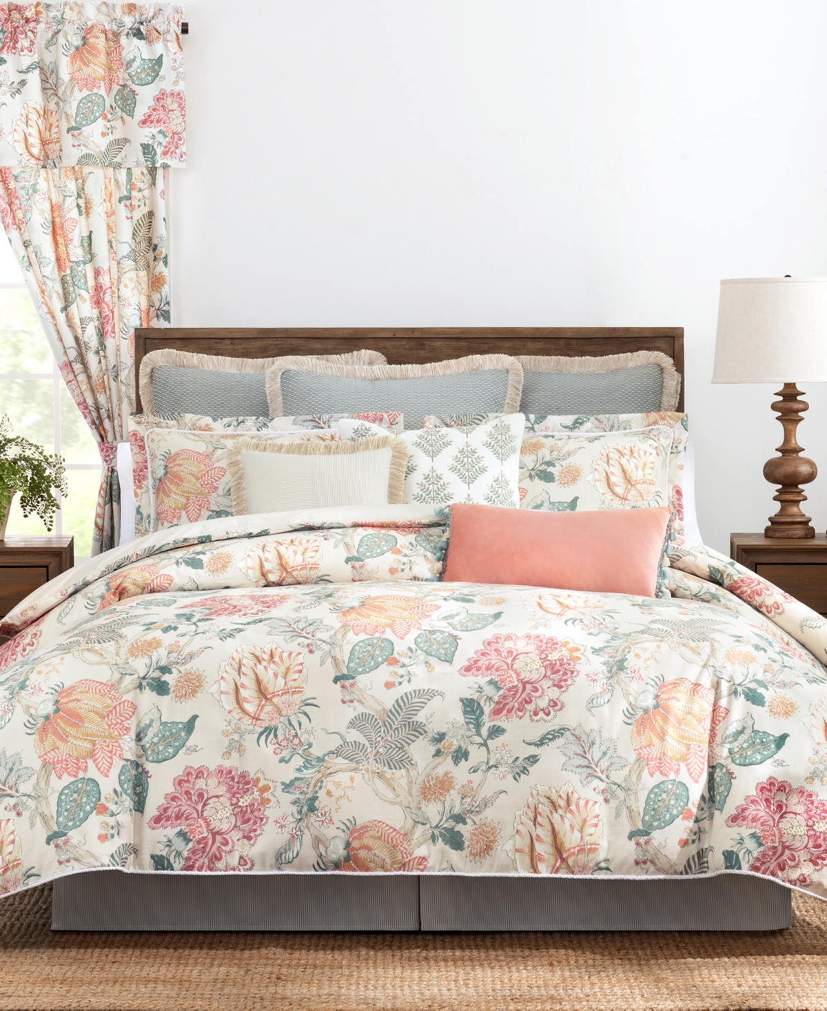 Rose Tree Komodo Velvet Boudoir Pillow With Tassels