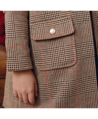 Girls Collared Fleece Swing Coat