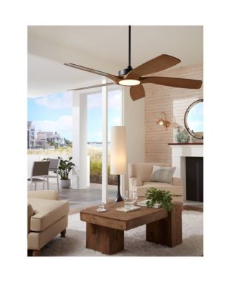 56" Modern Indoor Outdoor Ceiling Fan with LED Light Remote Oil-Rubbed Bronze Damp Rated Dimmable for Patio Exterior