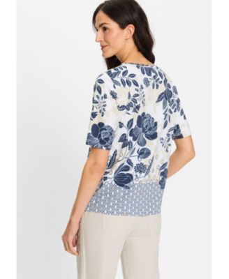 Женская футболка Olsen с цветочным принтом в стиле прерий