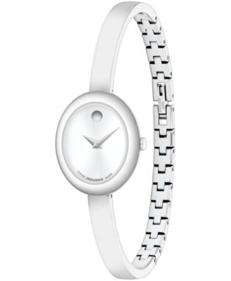 Women's Museum Oval Bangle Swiss Quartz Stainless-Steel Watch, 22 x 26mm