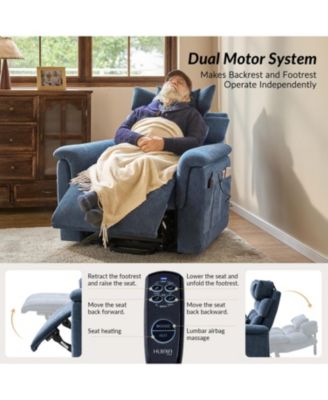 Embrace Traditional Power Lift Recliner with Heat and Massage