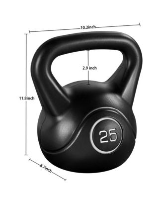 25lb Kettlebell HDPE Coated Kettle Bells for Home Gym