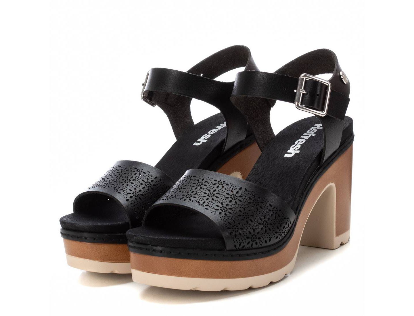 Женские сандалии XTI Heeled Sandals Refresh, цвет: Чёрный — фото 4