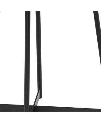 21.66" X 21.66" X 22.05" Round Side Table In American Walnut And Black