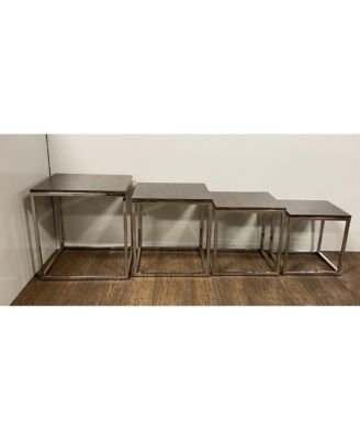Set Of 4 Modern Rustic Nesting Accent Tables