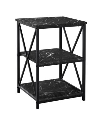 Space-Saving End Table with Two Shelves – Perfect for Small Living Rooms or Bedrooms