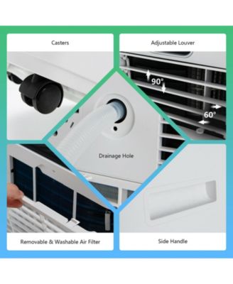 8000 BTU 3-in-1 Portable Air Conditioner with Remote Control