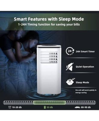 9000 BTU Portable Air Conditioner with Fan and Dehumidifier