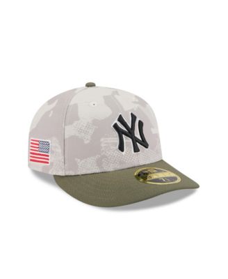 Мужская шляпа New Era светло-бежевого/оливкового цвета New York Yankees 2025, посвященная Дню Вооруженных сил, с низким профилем, 59-дюймовая приталенная шляпа