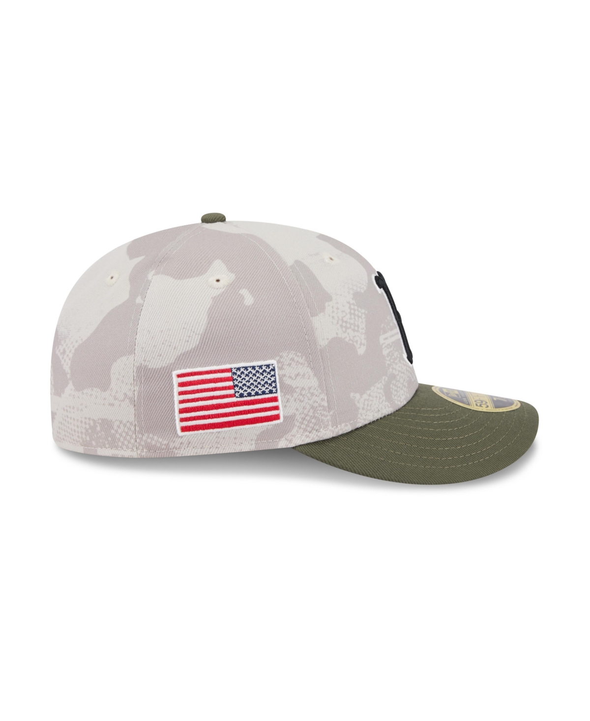 New Era Men's Light Beige/olive Boston Red Sox 2025 Armed Forces Day Low Profile 59fifty Fitted Hat