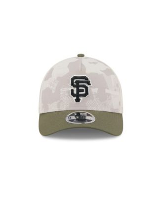 Men's Light Beige/Olive San Francisco Giants 2025 Armed Forces Day 9FORTY M-Crown A-Frame Adjustable Hat