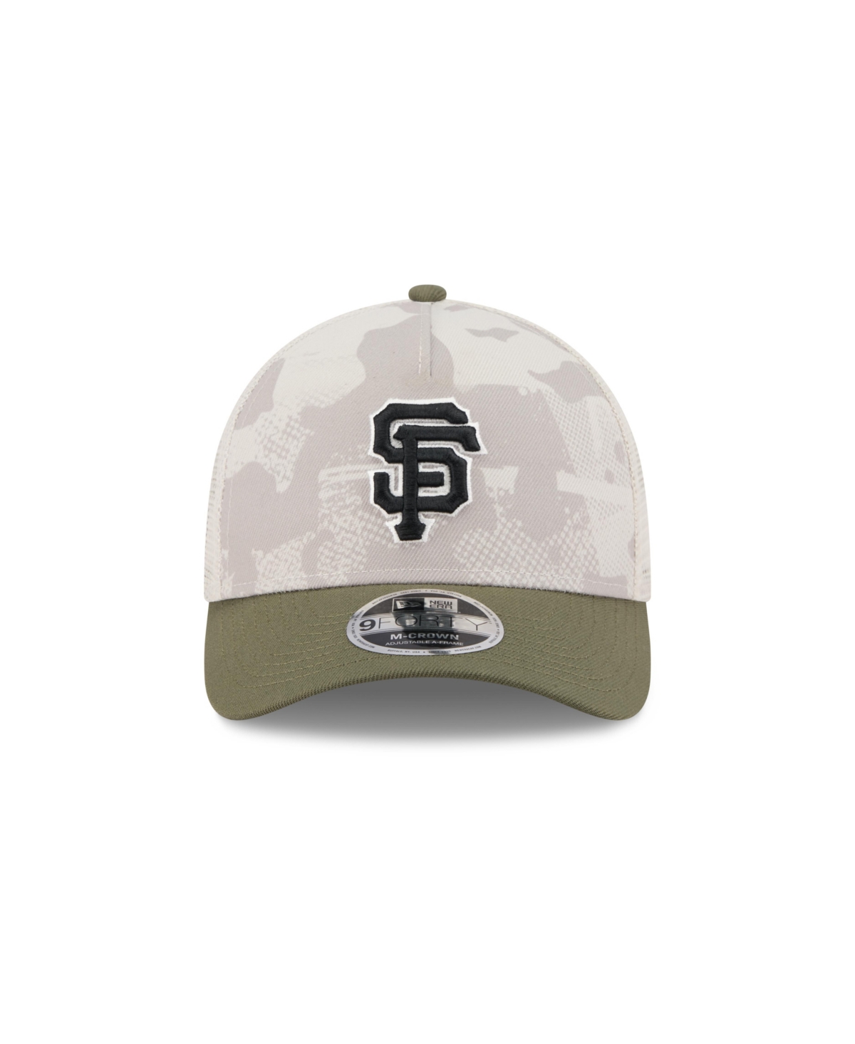 New Era Men's Light Beige/olive San Francisco Giants 2025 Armed Forces Day 9forty M-crown A-frame Adjustable