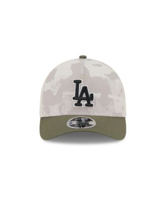 Men's Light Beige/Olive Los Angeles Dodgers 2025 Armed Forces Day 9FORTY M-Crown A-Frame Adjustable Hat