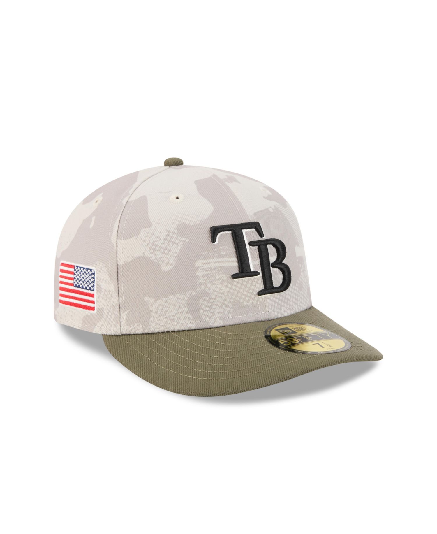 Men's Light Beige/Olive Tampa Bay Rays 2025 Armed Forces Day 59FIFTY Fitted Hat