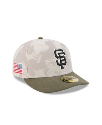 Мужская приталенная шляпа New Era светло-бежевого/оливкового цвета San Francisco Giants 2025, День Вооруженных сил, 59-й размер.