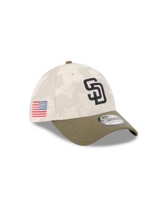 Мужская светло-бежевая/оливковая шляпа San Diego Padres 2025, День Вооруженных сил, Новая эра, 39-я по СЧЕТУ гибкая шляпа