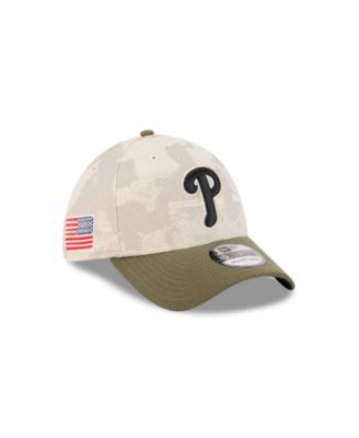 Мужская светло-бежевая/оливковая шляпа Philadelphia Phillies 2025, День Вооруженных сил, Новая эра, 39-я по СЧЕТУ, Flex Hat